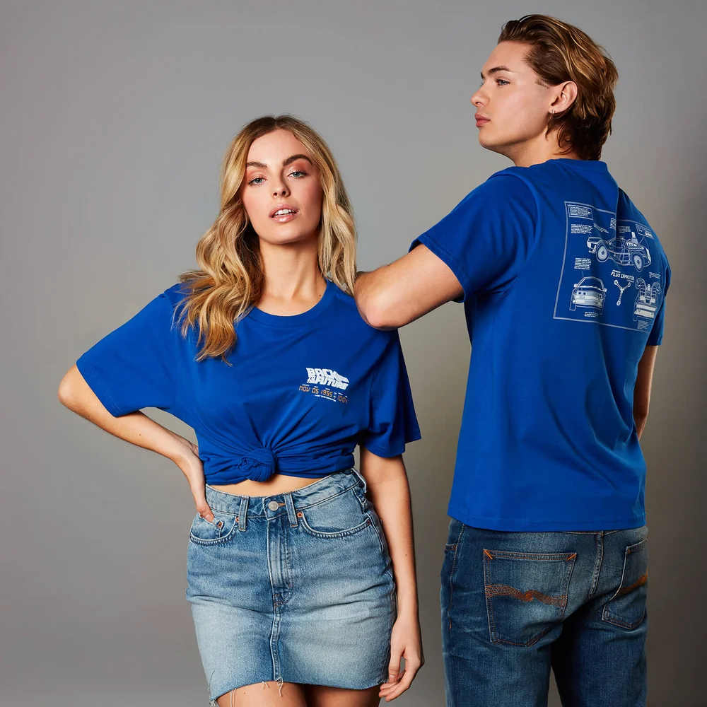 Back To The Future Unisex T-Shirt - Royal Blue - S Image 1
