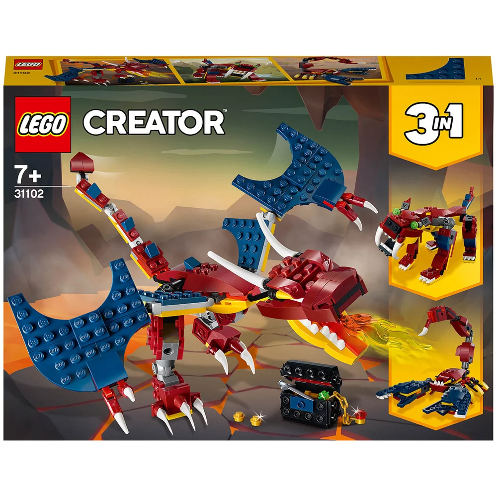 LEGO Creator: 3in1 Fire Dragon Construction Set (31102) Image 1