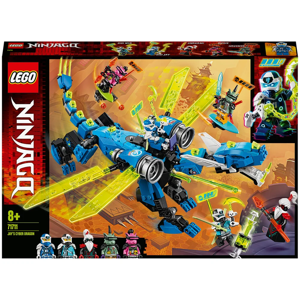 LEGO NINJAGO: Jay's Cyber Dragon Mech Toy Action Figure (71711) Image 1