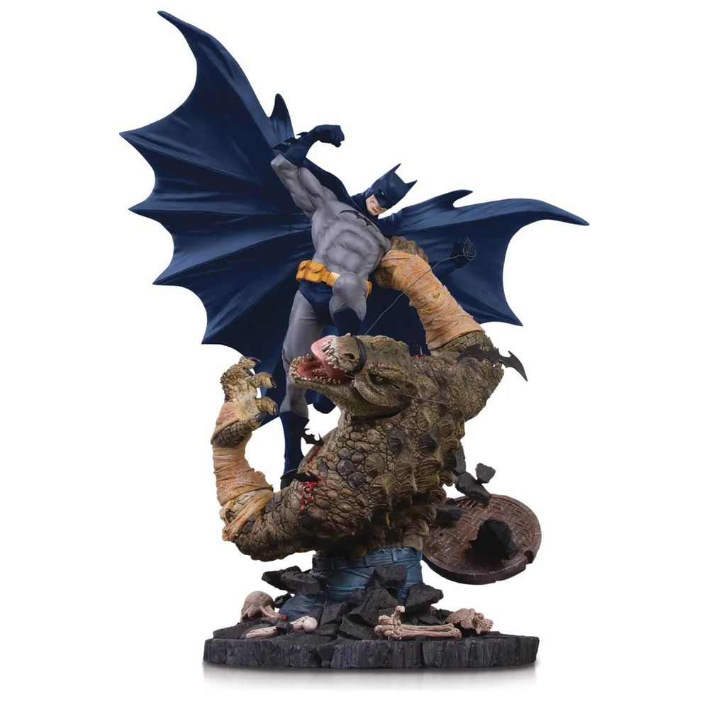 DC Collectibles DC Comics Batman Vs Killer Croc Mini Battle Statue Image 1