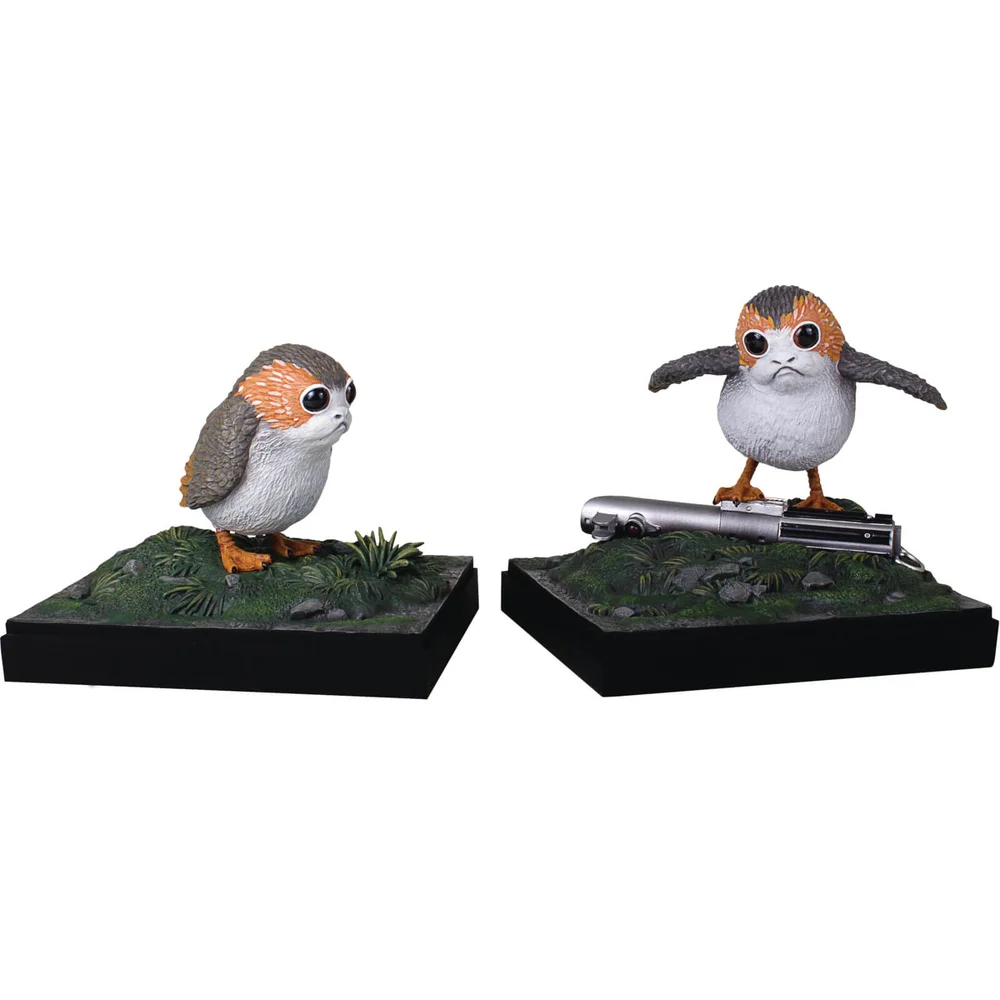 Diamond Select Star Wars Last Jedi Porg Bookends Image 1