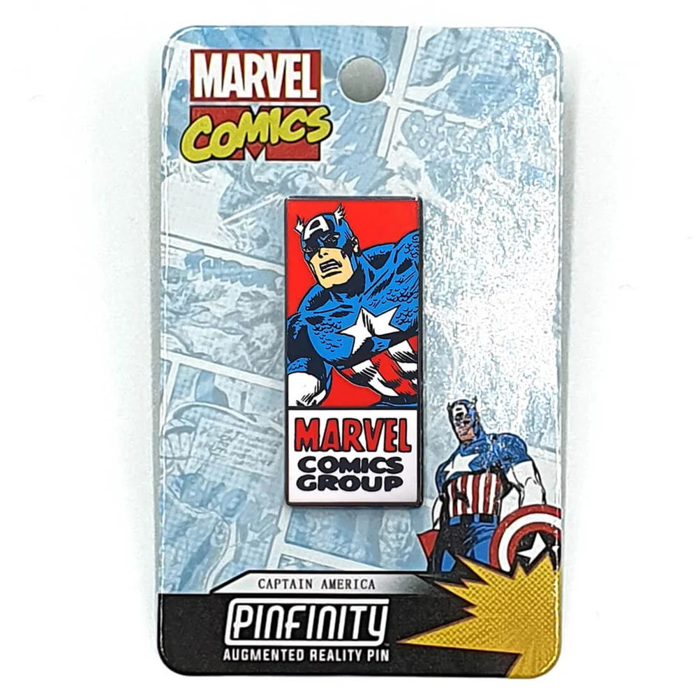 Marvel Captain America Comic Augmented Reality Pin Badge Image 1