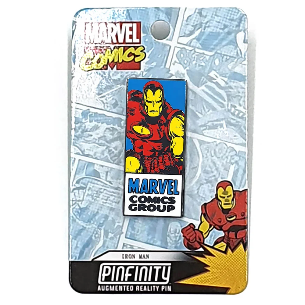 Marvel Iron Man Comic Augmented Reality Pin Badge Image 1