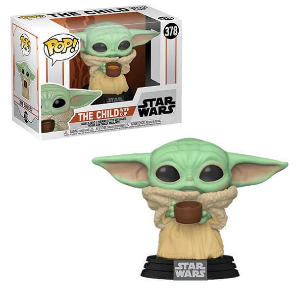 Star Wars The Mandalorian The Child (Baby Yoda) with Cup Pop! Vinyl Figure Image 1