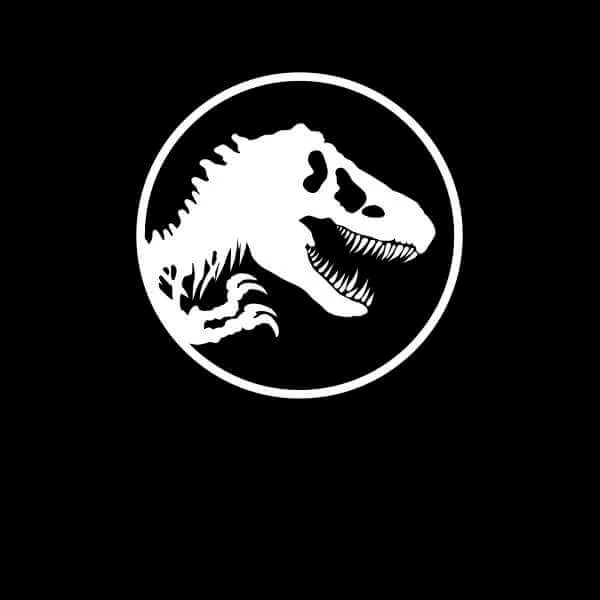 Jurassic Park Circle Logo Men's T-Shirt - Black