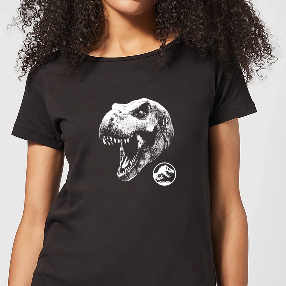 Jurassic Park T Rex Women's T-Shirt - Black - S Image 1