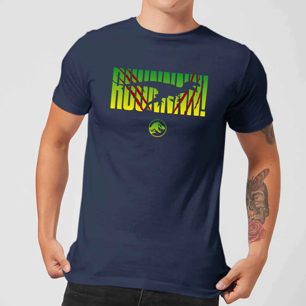 Jurassic Park Run! Men's T-Shirt - Navy - S Image 1
