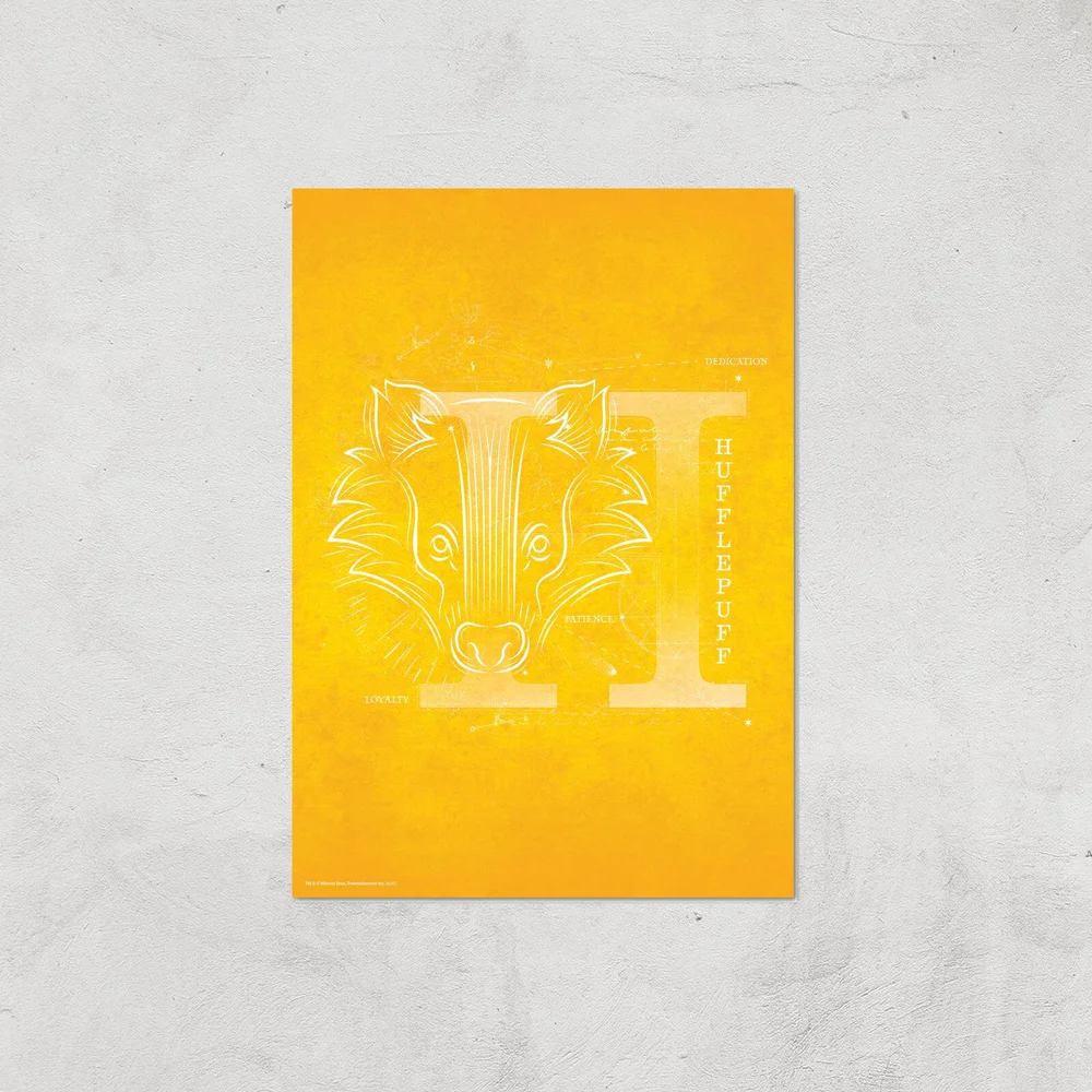 Harry Potter Hufflepuff Giclee Art Print - A4 - Print Only Image 1