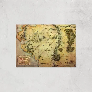 Lord Of The Rings Map Giclee Art Print