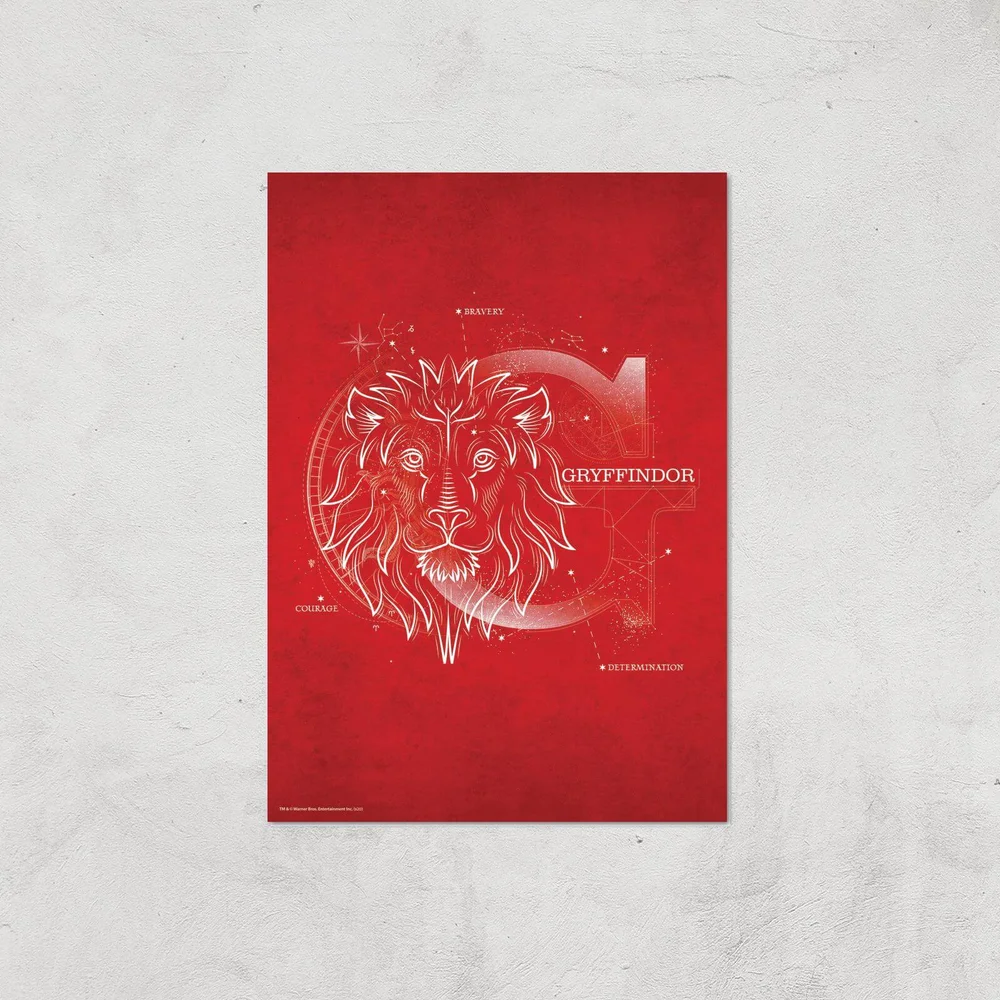 Harry Potter Gryffindor Giclee Art Print - A4 - Print Only Image 1