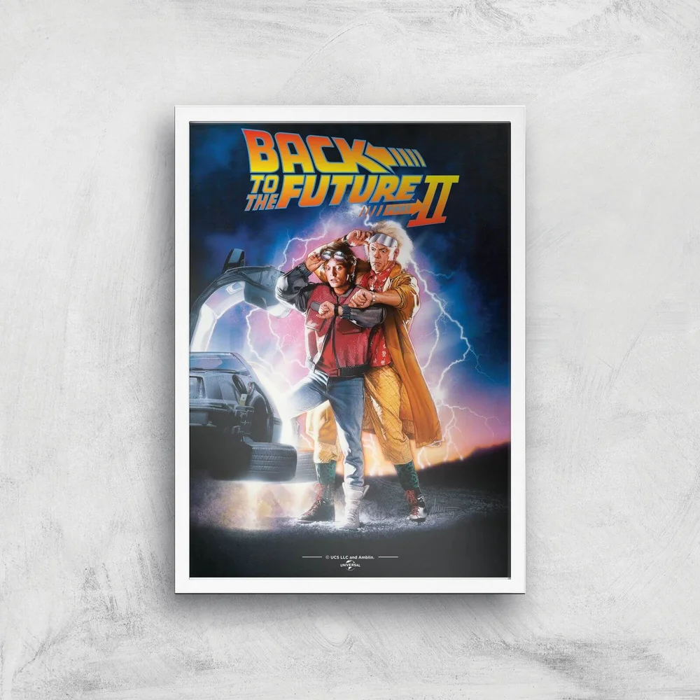 Back To The Future Part 2 Giclee Art Print - A2 - White Frame Image 1
