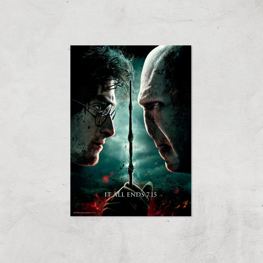 Harry Potter and the Deathly Hallows Part 2 Giclee Art Print - A4 - Print Only Image 1