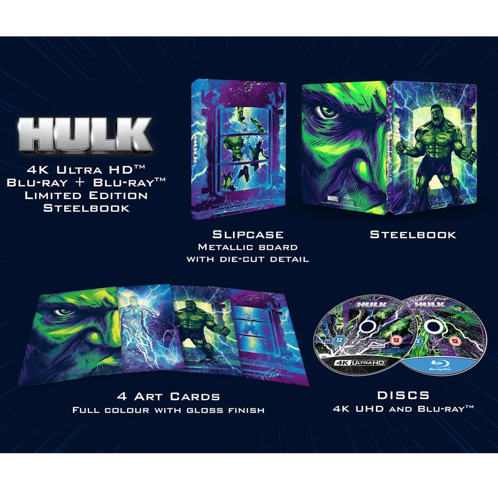 Hulk (2003) - Zavvi Exclusive 4K Ultra HD Steelbook (Includes 2D Blu-ray) Image 1