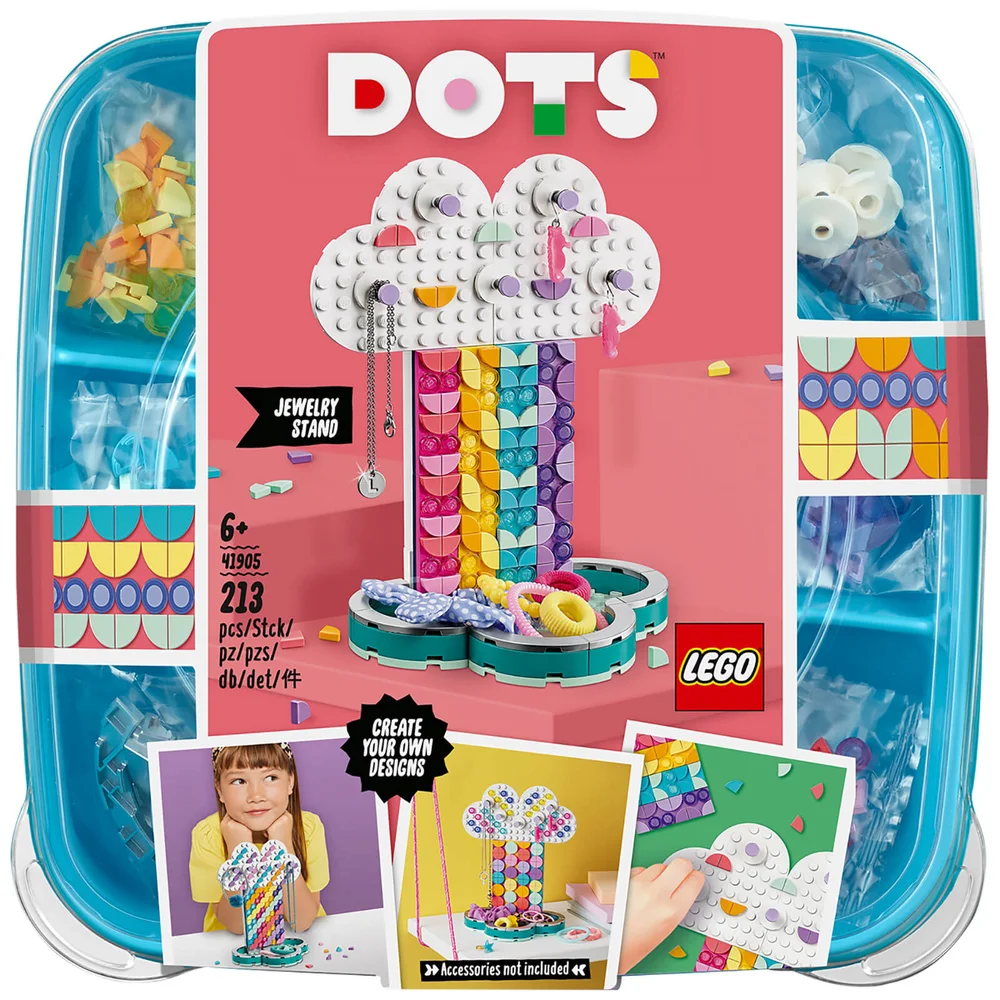DOTS: Rainbow Jewellery Stand DIY Craft Set by LEGO (41905) Image 1