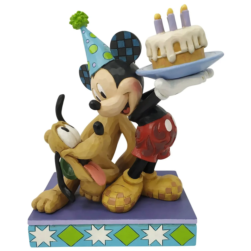 Disney Traditions Pluto and Mickey Birthday Figurine 18cm Image 1