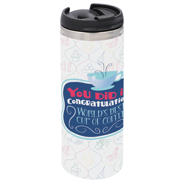 Elf Stainless Steel Thermo Travel Mug - Metallic Finish