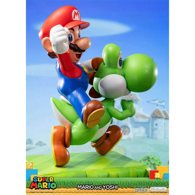 First 4 Figures Super Mario: Mario & Yoshi Resin Statue (48cm)