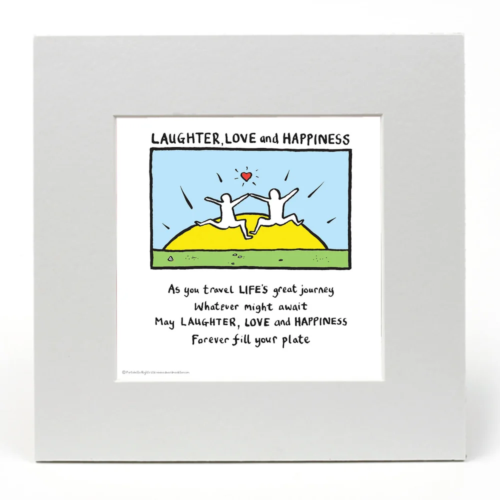 Laughter, Love and Happiness by Edward Monkton Image 1