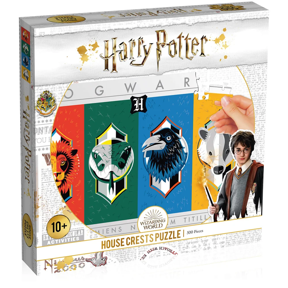 500 Piece Jigsaw Puzzle - Harry Potter House Crests Edition Image 1