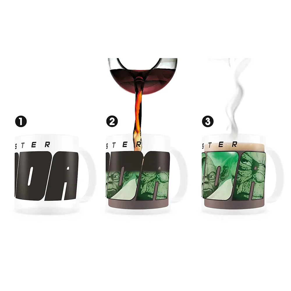 Star Wars Yoda Thermal Glass Mug Image 1