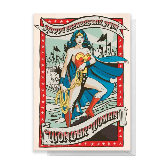 Wonder Woman Happy Father's Day To My Mum Greetings Card