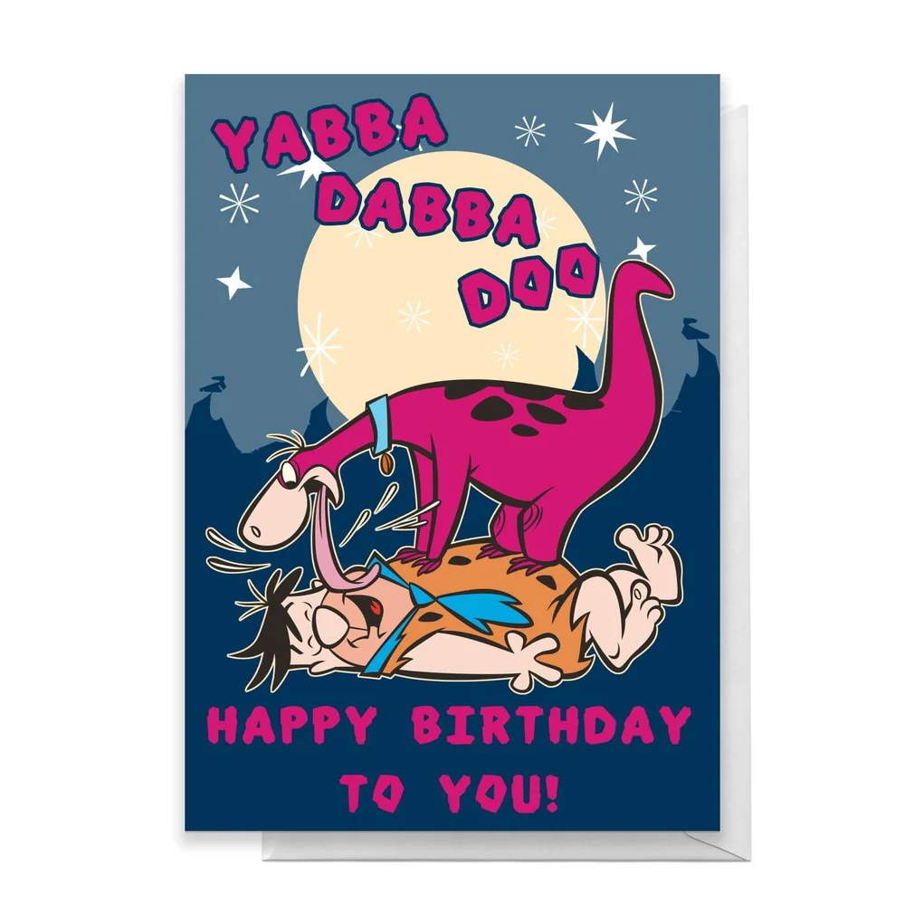 Flintstones Happy Birthday Greetings Card - Standard Card Image 1