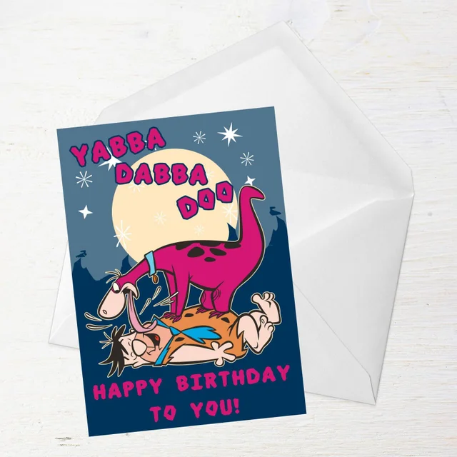 Flintstones Happy Birthday Greetings Card