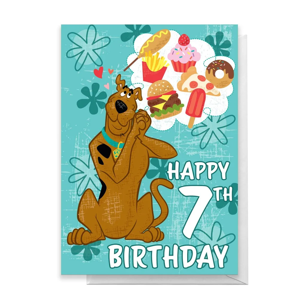 Scooby Doo 7th Birthday Greetings Card - Standard Card Image 1