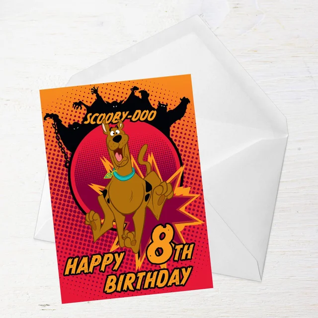 Scooby Doo 8th Birthday Greetings Card