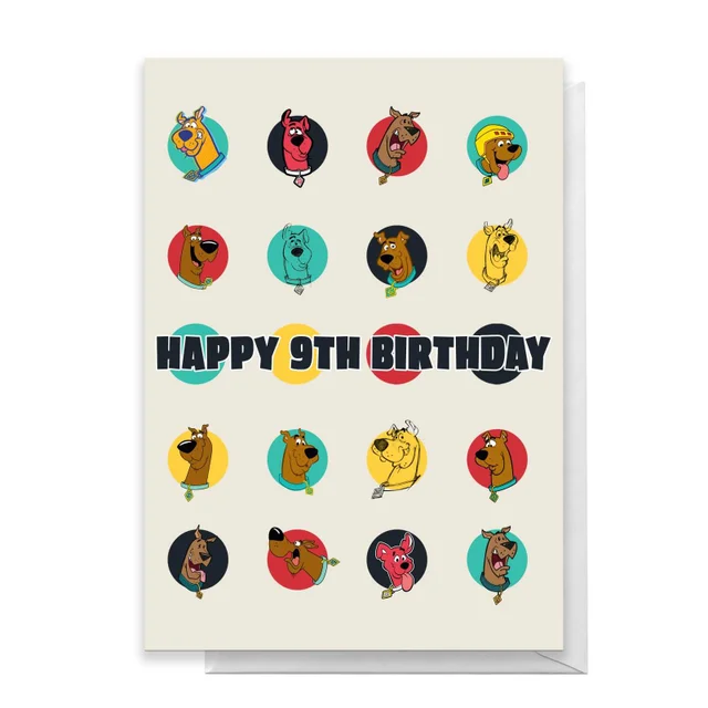 Scooby Doo 9th Birthday Greetings Card
