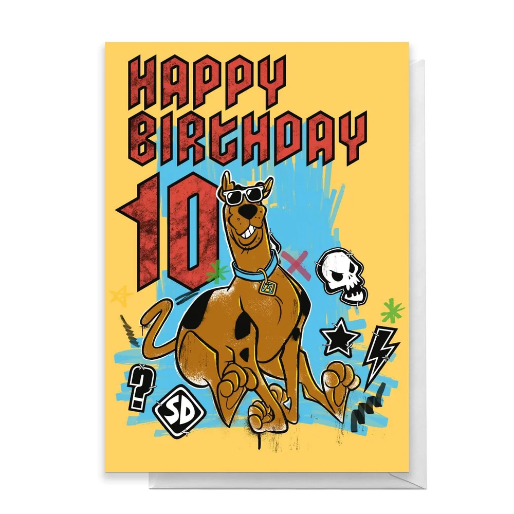 Scooby Doo 10th Birthday Greetings Card - Standard Card Image 1