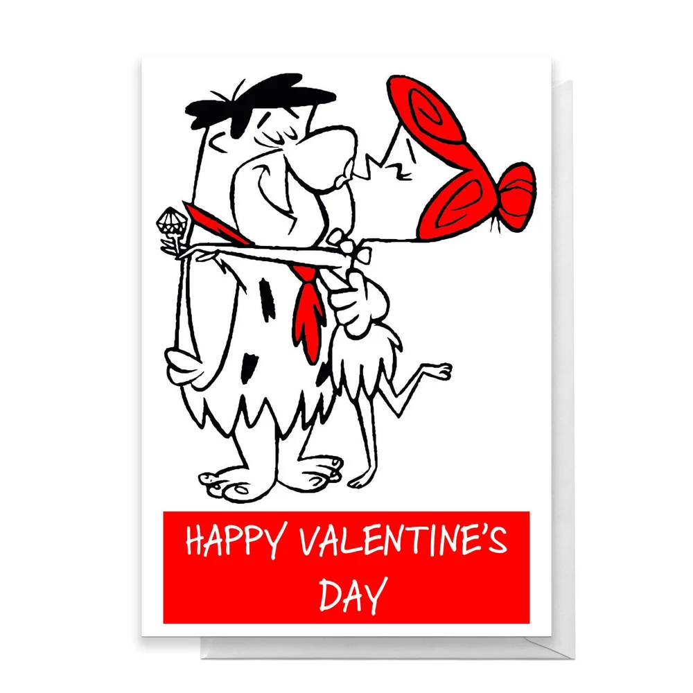 Flintstones Valentines Greetings Card - Standard Card Image 1