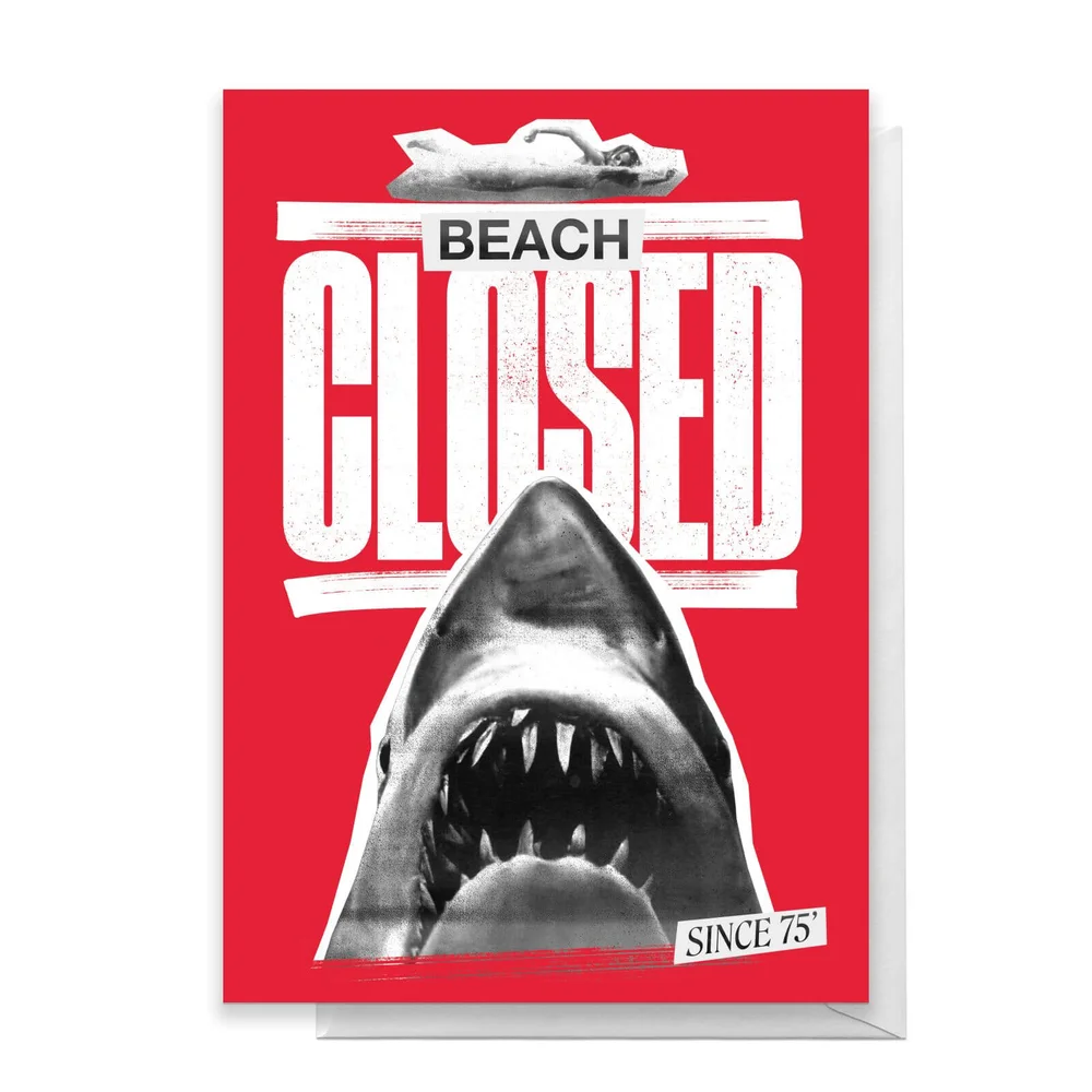 Jaws Beach Closed Greetings Card - Standard Card Image 1