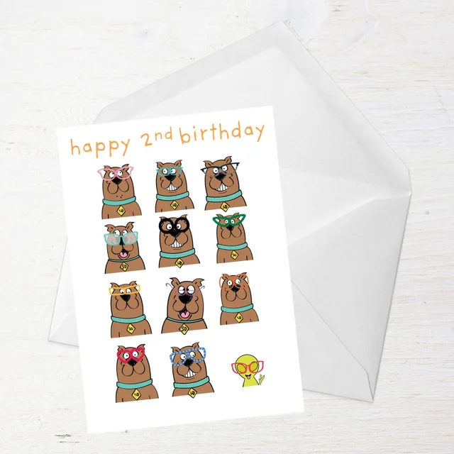 Scooby Doo 2nd Birthday Greetings Card