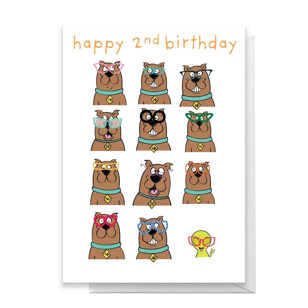 Scooby Doo 2nd Birthday Greetings Card - Standard Card Image 1