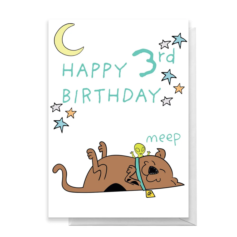 Scooby Doo 3rd Birthday Greetings Card - Standard Card Image 1