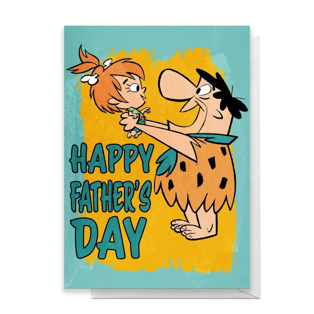 Flintstones Happy Father's Day Greetings Card - Large Card Image 1