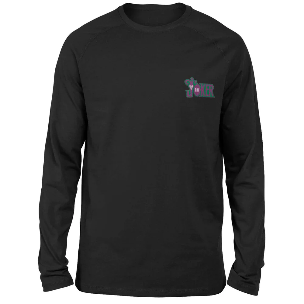DC Joker Embroidered Unisex Long Sleeved T-Shirt - Black - S Image 1