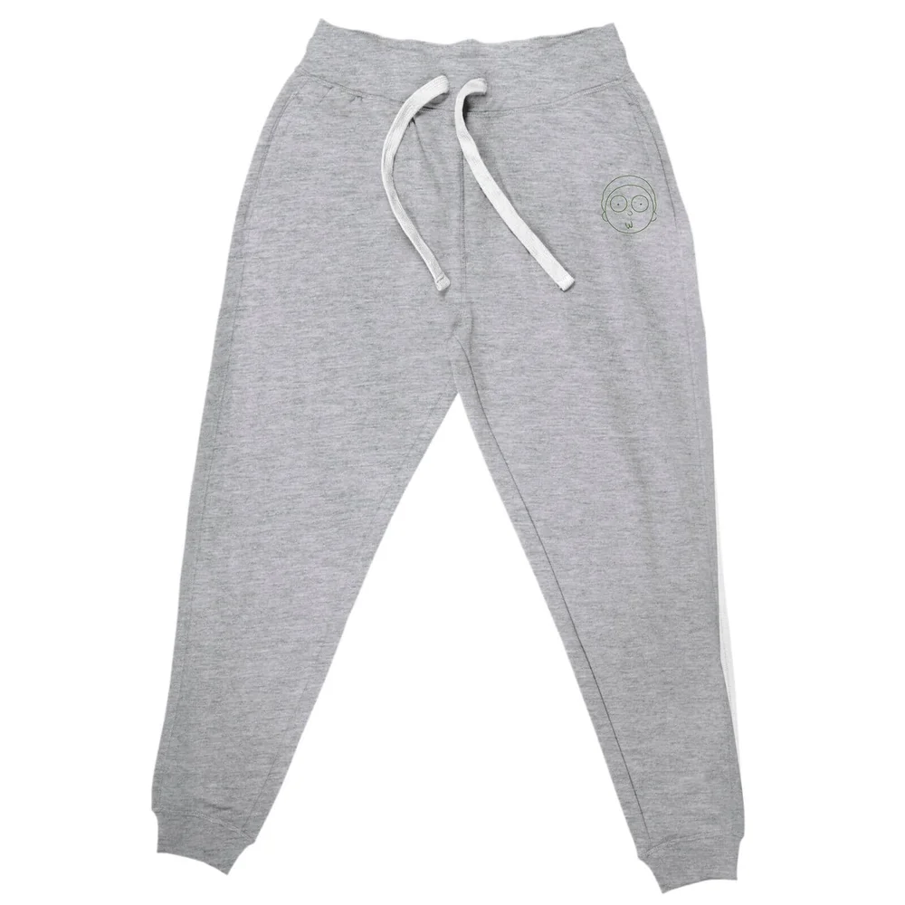 Rick and Morty Morty Embroidered Unisex Joggers - Grey - S Image 1