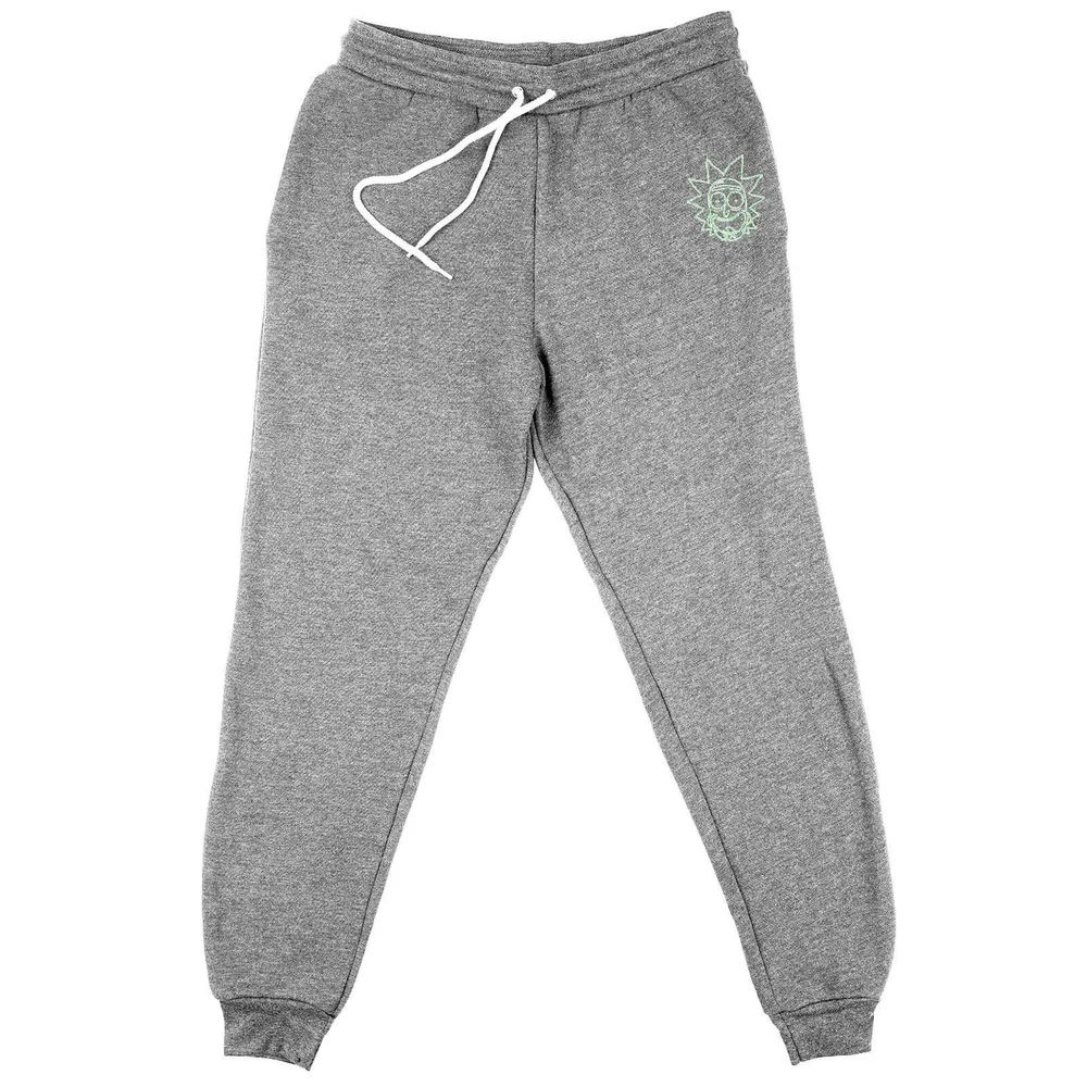 Rick and Morty Rick Embroidered Unisex Joggers - Grey - S Image 1