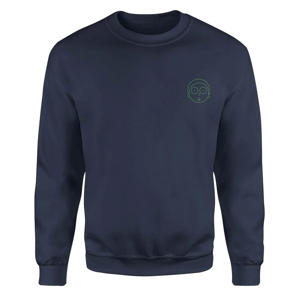 Rick and Morty Morty Embroidered Unisex Sweatshirt - Navy - S Image 1
