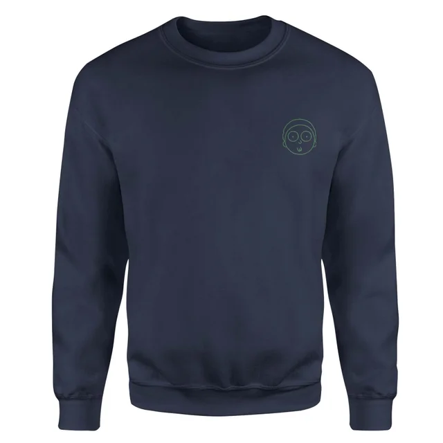 Rick and Morty Morty Embroidered Unisex Sweatshirt - Navy