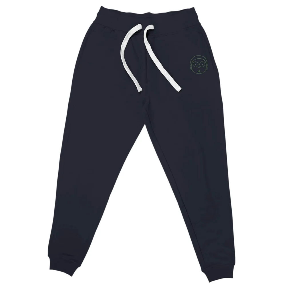 Rick and Morty Morty Embroidered Unisex Joggers - Navy - S Image 1