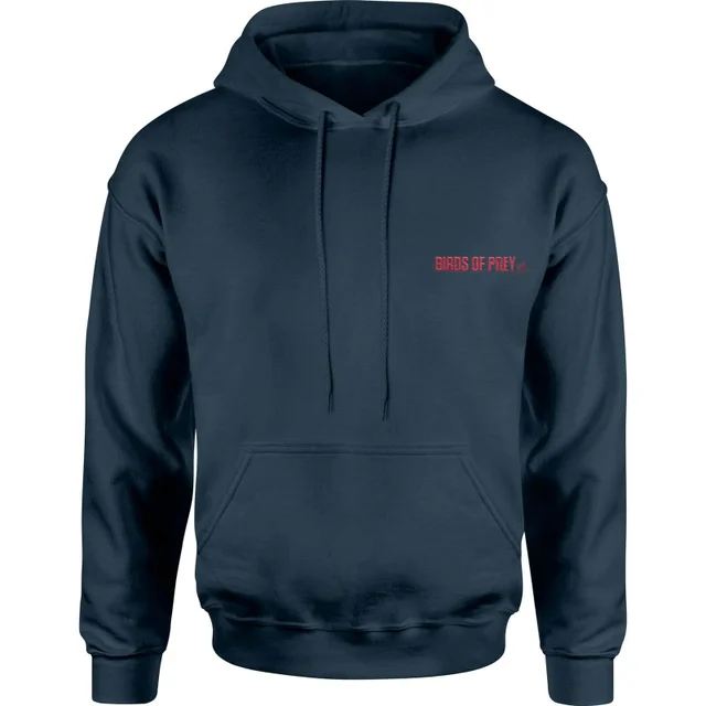 Birds of Prey Logo Embroidered Unisex Hoodie - Navy