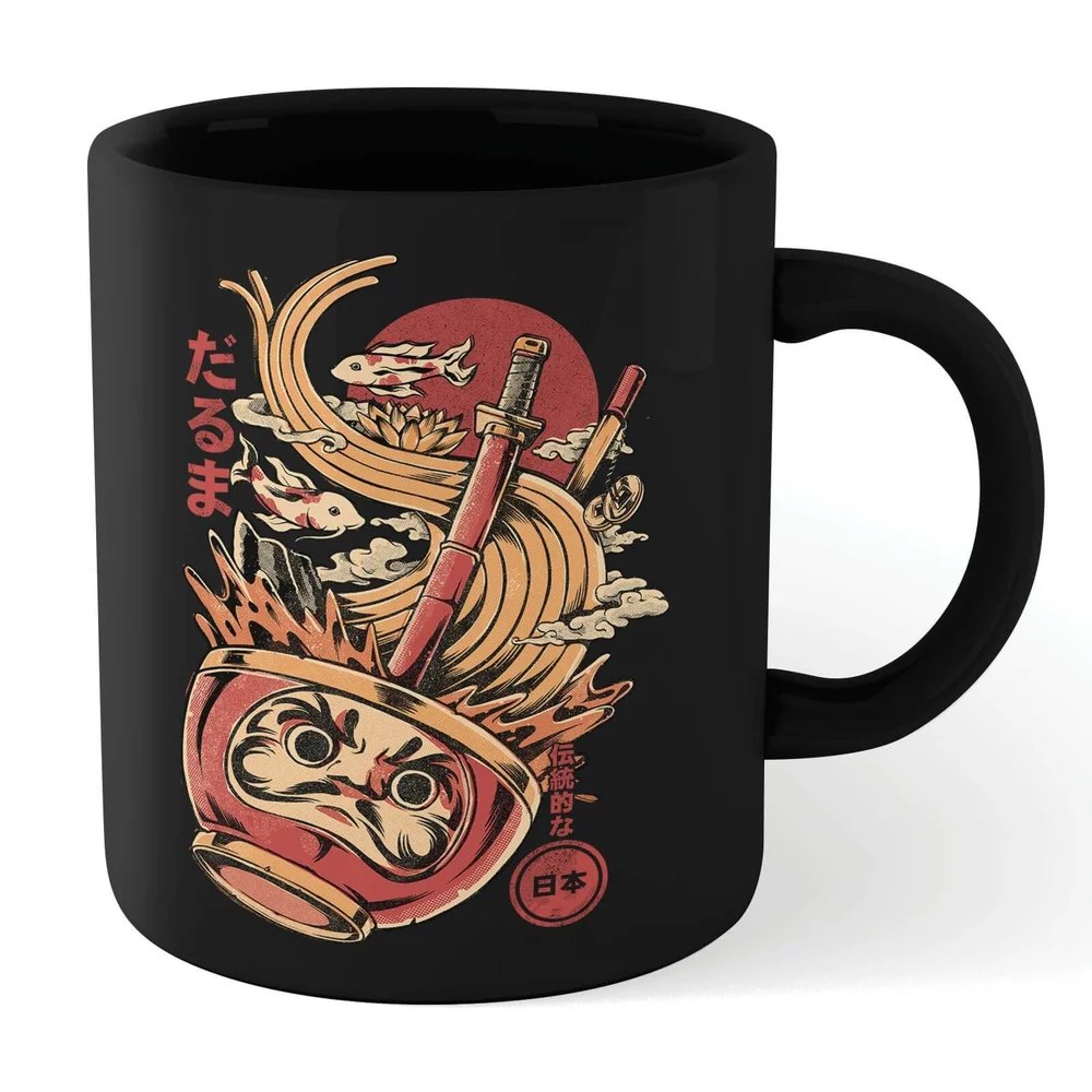 Ilustrata Daruma Mug - Black Image 1