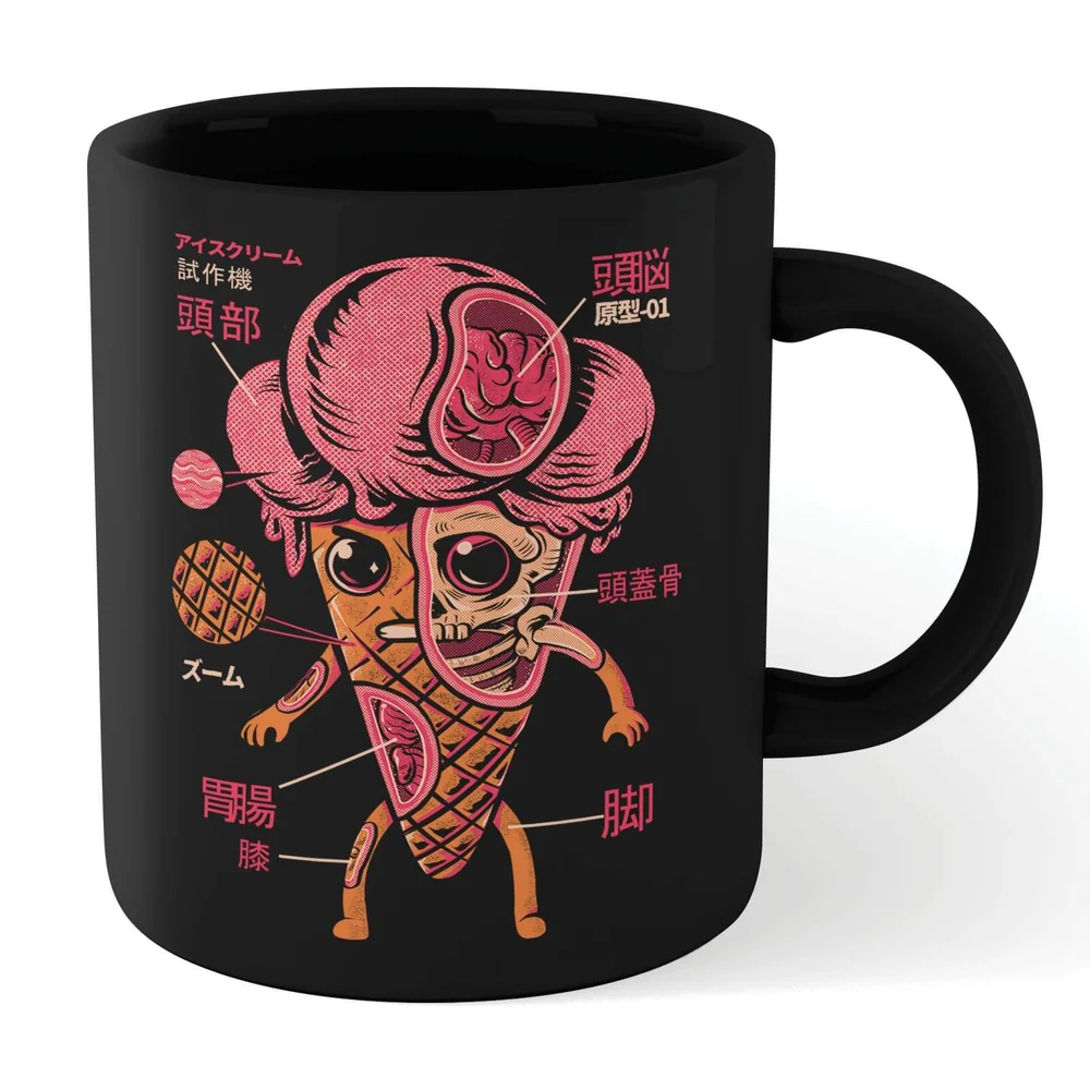 Ilustrata Kaiju Ice Cream Mug - Black Image 1