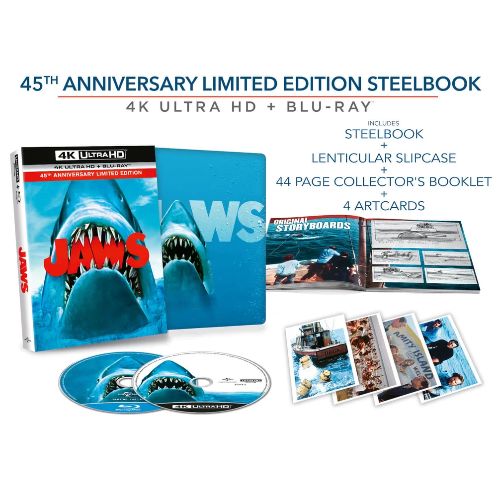 Jaws - Zavvi Exclusive 4K Ultra HD Collector's Edition Steelbook (Includes 2D Blu-ray) Image 1