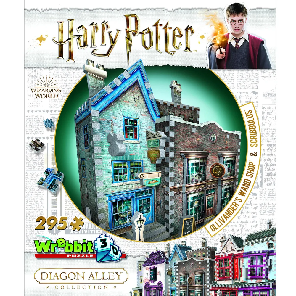 Diagon Alley Collection Ollivanders and Scribbulus 3D Puzzle (295 Pieces) Image 1