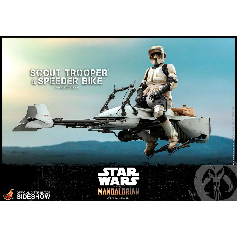 Hot Toys Star Wars The Mandalorian Action Figure 1/6 Scout Trooper and Speeder Bike 30 cm Image 1