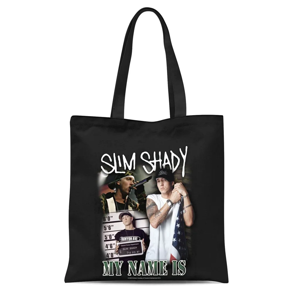 Eminem My Name Is Slim Shady Tote Bag - Black Image 1